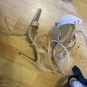 nude heals with straps